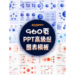HZH精选创意960页7套公司大厂万能逻辑框架构图ppt图表模板高级感-淘宝虚拟仓