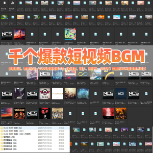 千个爆款短视频BGM背景音乐小红书抖音快手热门VLOG音乐影视解说|淘宝虚拟仓