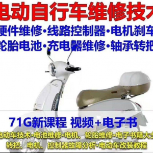 电动车维修视频自学教程零基础学习常见故障保养技术案例讲解大全|淘宝虚拟仓