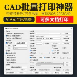 新版CAD批量打印神器支持多文档打印多种图框选择的批量打印插件|淘宝虚拟仓
