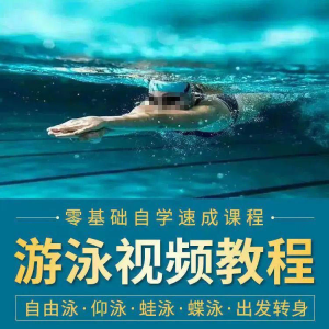 游泳教程零基础新手自学蛙泳蝶泳仰泳自由泳技巧视频教学培训…|淘宝虚拟仓