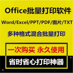 Office批量打印软件工具 Word/Excel/PPT/图片/PDF批量打印软件|淘宝虚拟仓