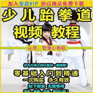 跆拳道自学教学视频跆拳道训练视频跆拳道运动教程少儿培训素材|淘宝虚拟仓