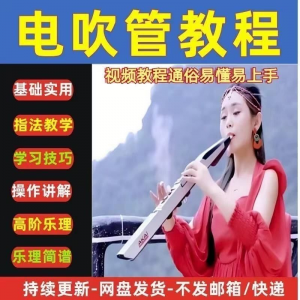 自学乐器电吹管教程课程实用学习教材视频初学者入门零基础|淘宝虚拟仓