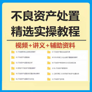不良资产处置实操教程 不良资产视频 不良资产尽职调查资料|淘宝虚拟仓