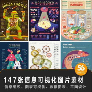 147张信息可视化数据图表平面创意设计样式信息组织效果图片素材|淘宝虚拟仓