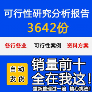 项目可行性研究分析报告案例品牌融资投资研究资料方案大全模板|淘宝虚拟仓