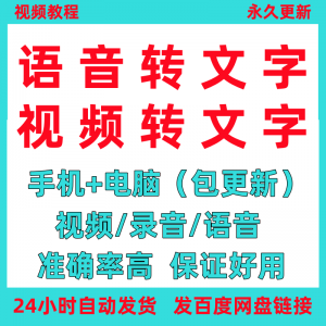 语音转文字影片录音转文字神器MP3MP4文字转语软体助手工具电子版|淘宝虚拟仓