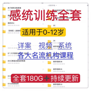 感统课程教案幼儿童训练早教机构视频0-12岁体智能培训测评资料|淘宝虚拟仓