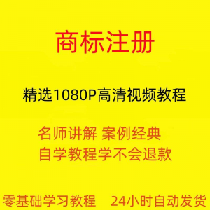 商标注册自己注册视频教程全套从入门到精通技巧培训学习在线课程|淘宝虚拟仓