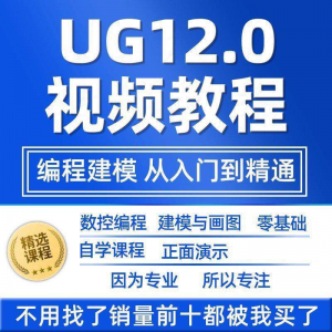 UG12.0数控视频教程铣加工中心编程三轴四轴五轴多轴NX12课程教学|淘宝虚拟仓